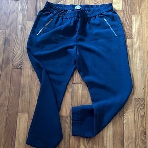 J. Crew Deep Blue Elastic Waist Pants